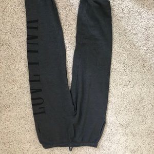 Pink full length sweatpants